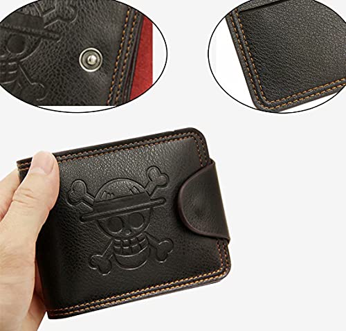 Bi-fold Leather Wallet, Wallets Cartoon Short Purse, Male Women Wallet Credit Card Holder