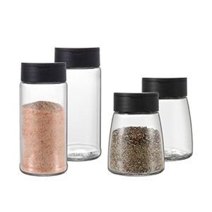 salt and pepper shakers – home and kitchen utensils – perfect salt and pepper dispenser set for your seasoning – set of 4 bottles