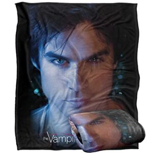 vampire diaries damon eyes officially licensed silky touch super soft throw blanket 50″ x 60″