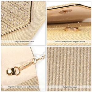 LXYGD Glitter Clutch Purses for Women Evening Bags and Cluthes Flap Envelope Handbags Formal Wedding Party Prom Purse