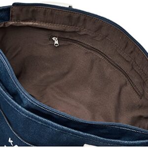 KANGOL(カンゴール) Thick Cotton Canvas 2-Way Shoulder Mother's Bag Boat Large, Navy/Denim