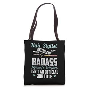 hairstylist bag funny hairdresser quote hair stylist gift tote bag