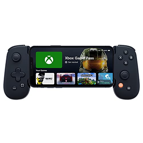 BACKBONE One Mobile Gaming Controller for iPhone - Turn Your iPhone into a Gaming Console - Play Xbox, PlayStation, Steam, Fortnite, COD, Genshin & More [1 Month Xbox Game Pass Ultimate Included]