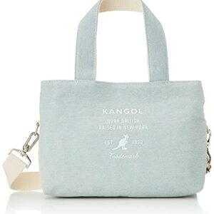 KANGOL(カンゴール) Thick Cotton Canvas 2-Way Shoulder Bag, 3 Rooms, M, Blue (Denim)
