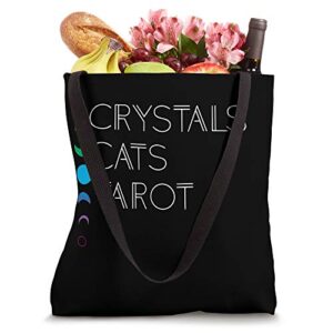 Witchy Bohemian Boho Crystals Cats Tarot Witch Tote Bag