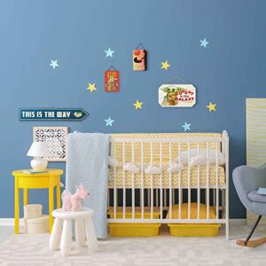 Open Road Brands Disney Star Wars: The Mandalorian Baby Yoda Arrow - This is The Way - Baby Yoda Wall Decor Featuring Grogu, The Child