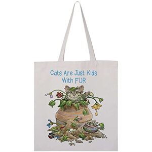 inktastic cats are just friends with fur tote bag white – gary patterson 3a497