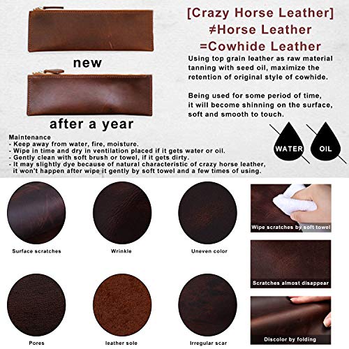 S-ZONE Women Vintage Genuine Leather Tote Bag Large Shoulder Purse Work Handbag