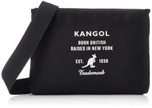 kangol(カンゴール) thick cotton canvas 2-way clutch bag, black (black 19-3911tcx)