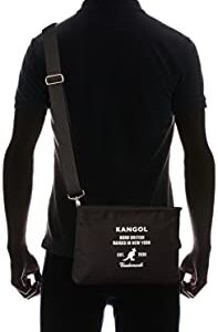 KANGOL(カンゴール) Thick Cotton Canvas 2-Way Clutch Bag, Black (Black 19-3911tcx)