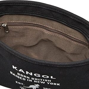 KANGOL(カンゴール) Thick Cotton Canvas 2-Way Clutch Bag, Black (Black 19-3911tcx)