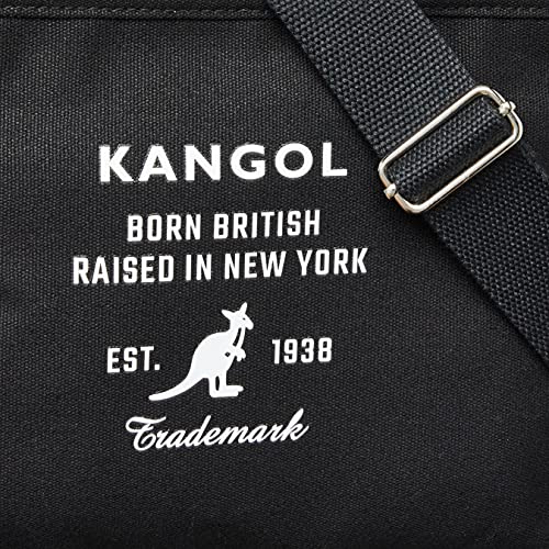 KANGOL(カンゴール) Thick Cotton Canvas 2-Way Clutch Bag, Black (Black 19-3911tcx)