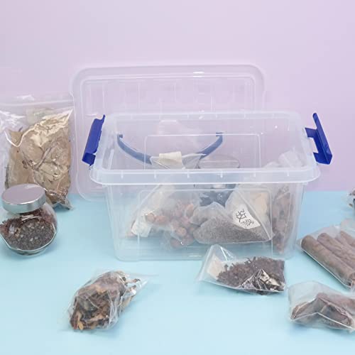 EudokkyNA 6 L Plastic Storage Box, Clear Boxes with Handles Set of 6