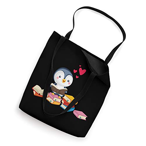 Book Reader Reading Books Library Penguins Flippers Penguin Tote Bag