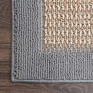 Elle Décor Metropolitan Border Accent Rug, 26"x45", Gray