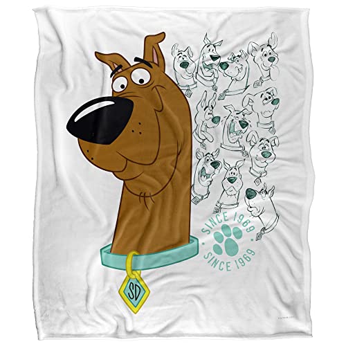 Scooby-Doo Evolution of Scooby Doo! Officially Licensed Silky Touch Super Soft Throw Blanket 50" x 60"