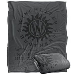 supernatural winchester anti possession officially licensed silky touch super soft throw blanket 50″ x 60″