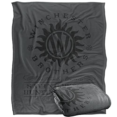 Supernatural Winchester Anti Possession Officially Licensed Silky Touch Super Soft Throw Blanket 50" x 60"