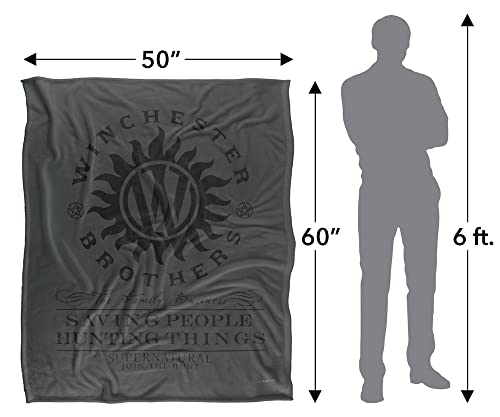 Supernatural Winchester Anti Possession Officially Licensed Silky Touch Super Soft Throw Blanket 50" x 60"