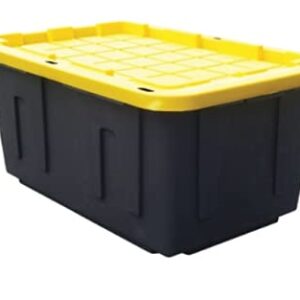 Greenmade Extra Strong 27 Gallon, Black and Yellow Storage Bin (4pack)