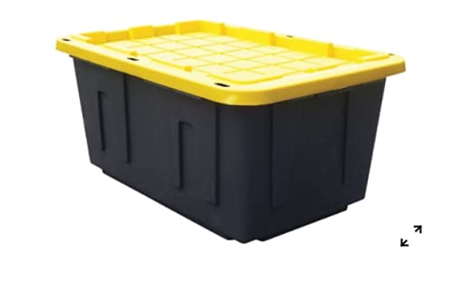 Greenmade Extra Strong 27 Gallon, Black and Yellow Storage Bin (4pack)