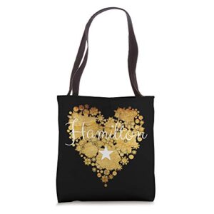 i love hamilton heart | gift for teenage girl women tote bag