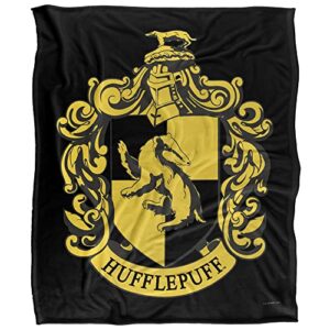 Harry Potter Hufflepuff Crest 3 Officially Licensed Silky Touch Super Soft Throw Blanket 50" x 60"