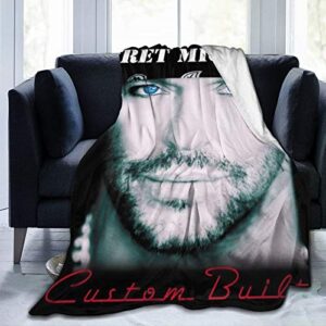 qualet bret michaels custom built ultra soft micro fleece warm throw lightweight bed blanket sofa cozy, blanket couch travel chair for home 50″ x40