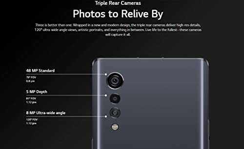 LG Velvet 5G (128GB, 6GB RAM) 6.8" OLED, Snapdragon 765, 48MP 4K Camera, US 5G/Global 4G LTE T-Mobile Unlocked (AT&T, Metro, Straight Talk, Latin) LM-G900TM (Aurora White) (Renewed)