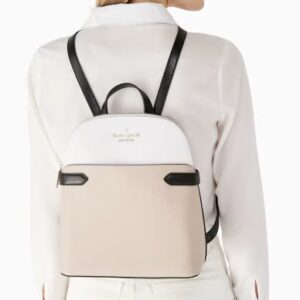 Kate Spade New York Saffiano Leather Dome Backpack (Warm Beige)