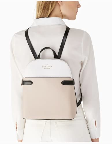 Kate Spade New York Saffiano Leather Dome Backpack (Warm Beige)