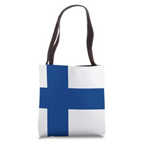 finland flag finnish finns gift tote bag