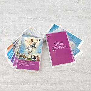 How to Pray the Rosary Laminated Catholic Prayer Cards Set for Kids, 4 1/2 Inch