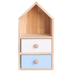 house shaped display shelf with 2 drawer – wood dresser floating shelf – kids bedroom furniture – desk decor book shelf – nursery decor – cute storage shelves for bedroom – 1 tier 7.9×1.8×11.4 in