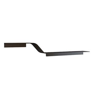 Tyoo Floating Shelf Flat-Shaped Board Modern Black Bracket Wall-Mounted Shelf Suitable for Home Decoration Living Room Bathroom Bedroom Kitchen (Size : F)