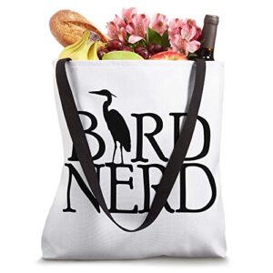 Bird Nerd product for birder or birdwatcher with Blue Heron Tote Bag
