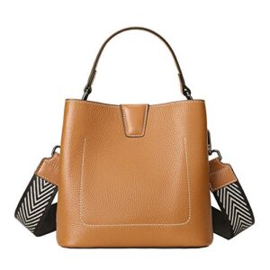 women hobo bucket purse crossbody bags genuine leather handbags for women with handle ladies shoulder bags brown