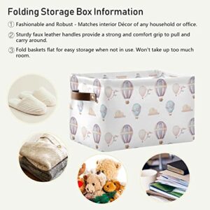 xigua Watercolor Hot Air Balloon Storage Bin for Toy Storage Basket Dirty Clothes Sundries Office Home Closet Organizer Shelf Cube Box Waterproof Laundry Basket