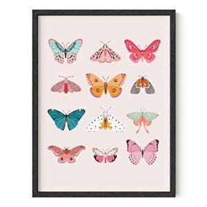 haus and hues vintage butterfly posters & butterfly prints – butterfly poster vintage butterfly art wall decor & butterfly art prints monarch butterfly wall art & butterflies print unframed (12″x16″)