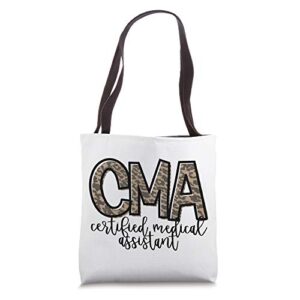cma certified medical assistant cute nurse tote bag
