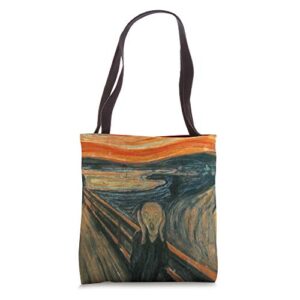 the scream by edvard expressionism munch art tote bag