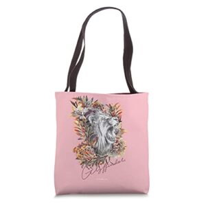 harry potter gryffindor floral lion mascot tote bag