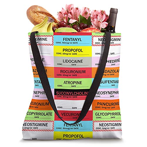 Anesthesia Labels Tote Bag