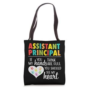 cute assistant principal school teacher appreciation gift tote bag