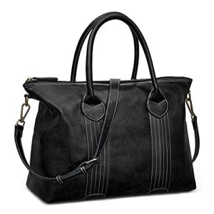 s-zone women soft handbags shoulder purse crossbody bag work tote bag top handle satchels faux leather