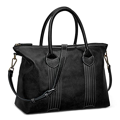 S-ZONE Women Soft Handbags Shoulder Purse Crossbody Bag Work Tote Bag Top Handle Satchels Faux Leather