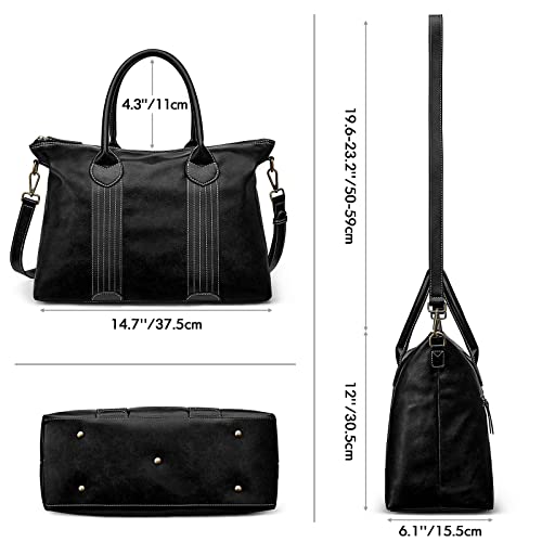 S-ZONE Women Soft Handbags Shoulder Purse Crossbody Bag Work Tote Bag Top Handle Satchels Faux Leather