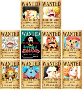 fotnds 10pcs new edition 28.5cm×19.5cm op pirate anime wanted poster