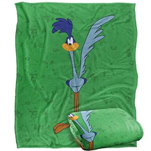 looney tunes blanket, 50″x60″, road runner character silky touch super soft throw