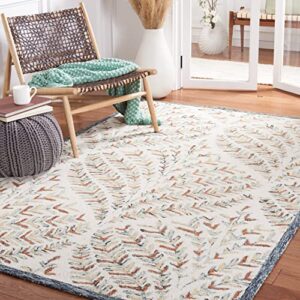 safavieh capri collection 6′ x 9′ ivory/green cpr208b handmade premium wool living room dining bedroom area rug